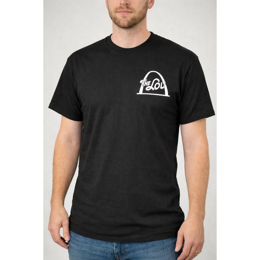 St‎ Louis Battlehawks UFL The Lou Arch T Shirt Black Large NWT
